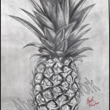 Σχέδιο με τίτλο "pineapple sketch..." από Abeer Malik, Αυθεντικά έργα τέχνης, Άλλος