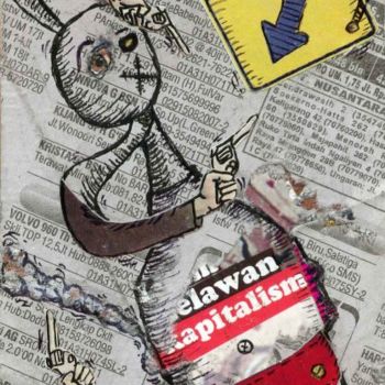 Κολάζ με τίτλο "melawan kapitalisku" από Abeikoen, Αυθεντικά έργα τέχνης