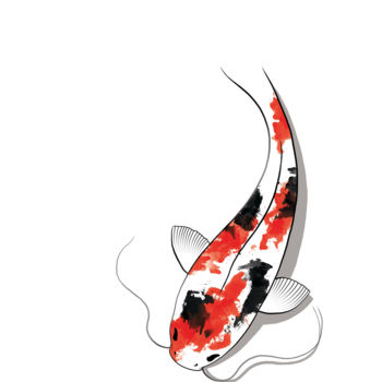 Digital Arts titled "Carpe Koi" by Abel Guillouet, Original Artwork, 2D Digital Work