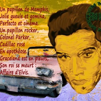 Arte digitale intitolato "Elvis Presley" da Abelard, Opera d'arte originale, Pittura digitale