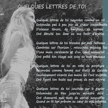Arte digitale intitolato "QUELQUES LETTRES DE…" da Abelard, Opera d'arte originale, Poesia