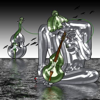 Arte digital titulada "Connivence marine" por Abelard, Obra de arte original, Pintura Digital