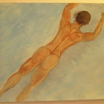 Malarstwo zatytułowany „Nude Swimmer” autorstwa Brad Abercrombie, Oryginalna praca