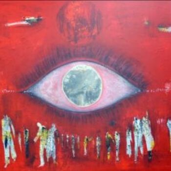 Peinture intitulée "l'oeil de Dieu" par Abga, Œuvre d'art originale