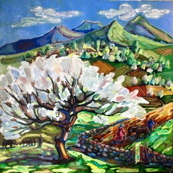 Painting titled ",, Раняя весна” / ,…" by Albert Gabrielyan, Original Artwork, Oil