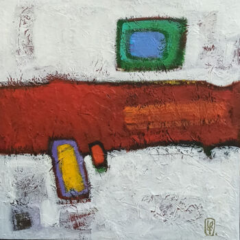 Картина под названием "Abstraction-6 (60x6…" - Abgar Khachatryan, Подлинное произведение искусства, Масло Установлен на Дере…