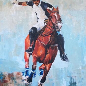 Картина под названием "Polo" - Abhishek Deheriya, Подлинное произведение искусства, Акрил