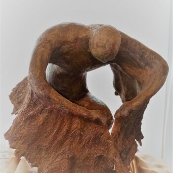 Skulptur mit dem Titel "Aôho (L'homme oisea…" von Abi, Original-Kunstwerk, Ton