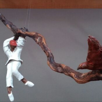 Sculpture intitulée "Et qui Libre ..." par Abi, Œuvre d'art originale, Argile
