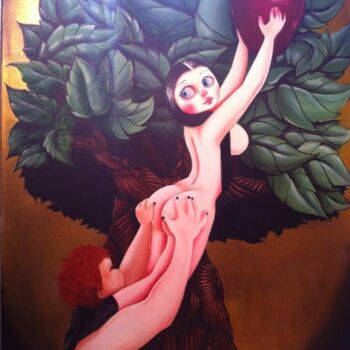 Painting titled "Le fruit défendu" by Abigail Fanny Camus, Original Artwork