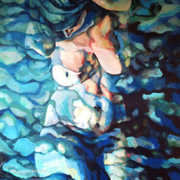 Peinture intitulée "Two-Thirds-Water-pa…" par Abi Jameson, Œuvre d'art originale, Acrylique