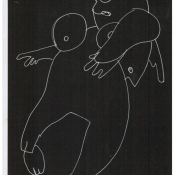 Tekening getiteld "Flying Melons" door Abistre, Origineel Kunstwerk, Marker