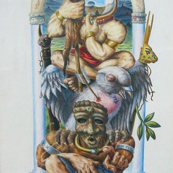 Drawing titled "Totem - I love you" by Tim Seaward, Original Artwork, Other