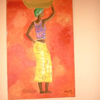 Painting titled "negra 1" by Marta Marrero, Original Artwork