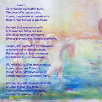 Arts numériques intitulée "Aurore poème" par A Bourg Art, Œuvre d'art originale