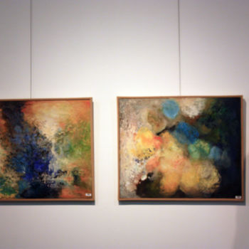 Ζωγραφική με τίτλο "abstraction" από A Bourg Art, Αυθεντικά έργα τέχνης, Λάδι
