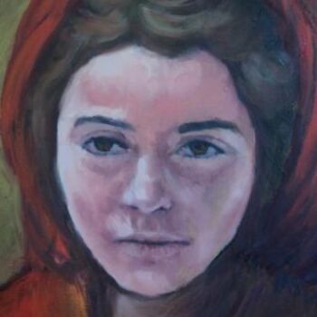 Peinture intitulée "portrait d'une fille" par Driss Abousaadia, Œuvre d'art originale