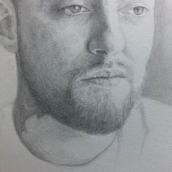 Drawing titled "Mac Miller Portrait" by Abraham Peñamante (Abe), Original Artwork, Pencil Mounted on Wood Stretcher frame