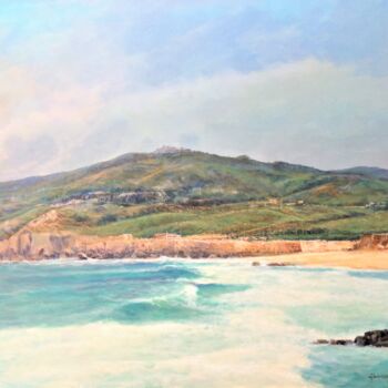 Peinture intitulée "Praia do Guincho" par Abraham Levy Lima, Œuvre d'art originale, Acrylique Monté sur Châssis en bois