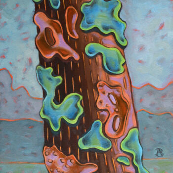 Ζωγραφική με τίτλο ""The tree's friends…" από Agota Olimpija Bričkutė, Αυθεντικά έργα τέχνης, Λάδι