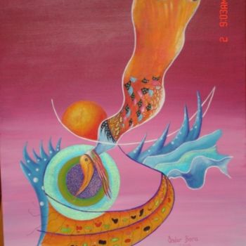 Painting titled "the bird of the sea" by Önder Bora, Original Artwork
