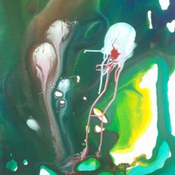 Peinture intitulée "jellyfishies" par Önder Bora, Œuvre d'art originale
