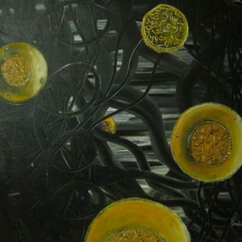 Painting titled "moneys" by Önder Bora, Original Artwork, Other