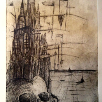 Printmaking titled "gothic.jpg" by Sidney Stoffels, Original Artwork, Etching