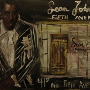 Pittura intitolato "Sean John" da The Abstract Surrealist, Opera d'arte originale