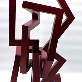 Скульптура под названием "Firestarter" - Pablo Alfredo De La Peña, Подлинное произведение искусства, Дерево
