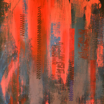 Pintura intitulada "abstract compozitio…" por Daniil Spiridonov, Obras de arte originais, Acrílico
