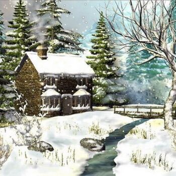 Arts numériques intitulée "Winter Fairy-tale" par Andrew Volodutsky, Œuvre d'art originale, Modélisation 3D