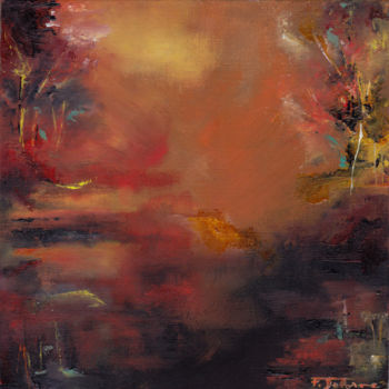Painting titled "Songe d'automne.jpg" by Abygala, Original Artwork, Oil