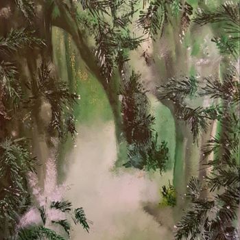 Peinture intitulée "Habitat des Grands…" par Abygala, Œuvre d'art originale, Acrylique