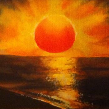 Peinture intitulée "Soirée d'été" par Abygala, Œuvre d'art originale, Aquarelle