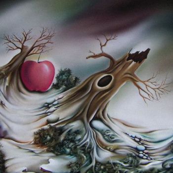 Painting titled "Le fruit défendu" by Smith Pancarte, Original Artwork
