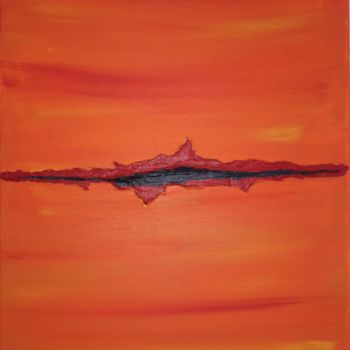 Painting titled "Horizon Tableau abs…" by Créarco, Original Artwork, Acrylic