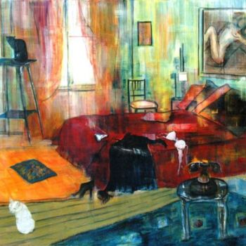Painting titled "chambre.jpg" by Carole Accursi, Original Artwork