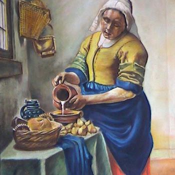 Painting titled "vermeer" by Alper Celebi, Original Artwork