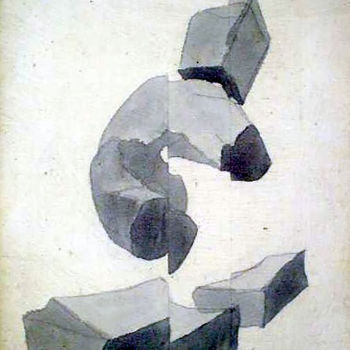 「Estudo 05」というタイトルの絵画 Acencioによって, オリジナルのアートワーク, オイル