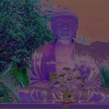 Цифровое искусство под названием "Budha" - Acesio Amavi, Подлинное произведение искусства, Цифровая живопись