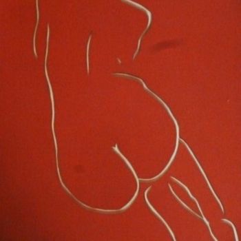 Painting titled "FEMME ROUGE" by Alain Charuau, Original Artwork