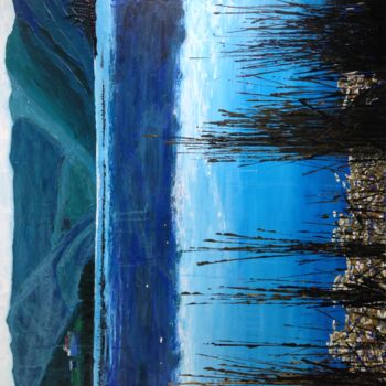 Pittura intitolato "Lago 2" da Achille Chiarello, Opera d'arte originale, Acrilico