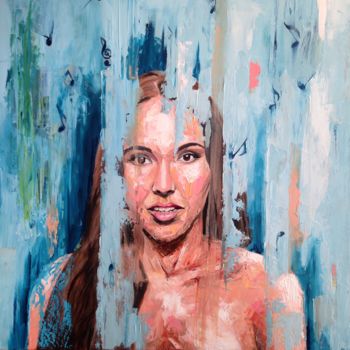 Картина под названием "Rebecca Brunner" - Achille Chiarello, Подлинное произведение искусства, Масло