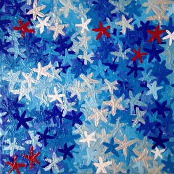 Painting titled "Stars" by Achille Chiarello, Original Artwork, Acrylic