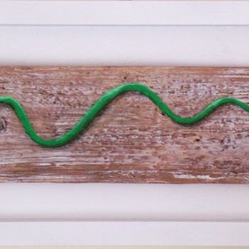 Painting titled "Snake driftwood" by Achille Chiarello, Original Artwork, Acrylic