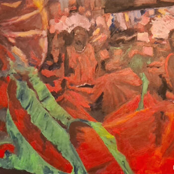 Pittura intitolato "People 1" da Achu, Opera d'arte originale, Acrilico Montato su Telaio per barella in legno
