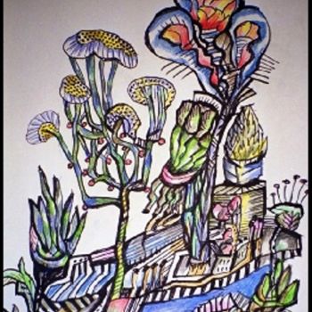 "Plantes en danger." başlıklı Tablo Albert.Chr.Reck tarafından, Orijinal sanat, Akrilik