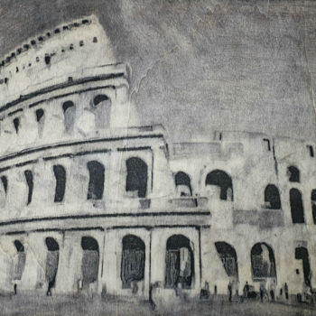 Painting titled "Roma - 02 - (n.016-…" by Alessio Mazzarulli, Original Artwork, Ink