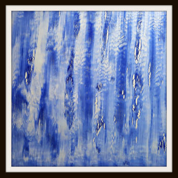 Картина под названием "Sliding time - blue…" - Alessio Mazzarulli, Подлинное произведение искусства, Акрил